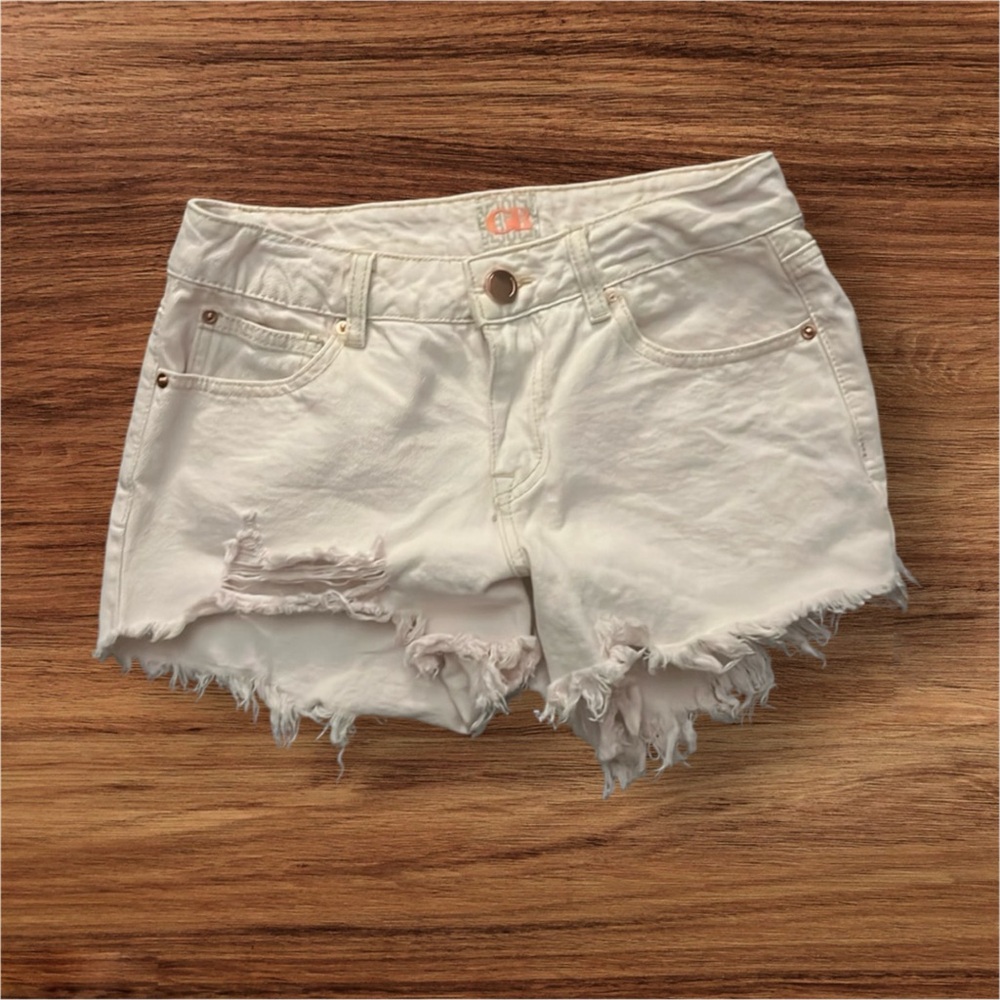 GB faded pink cutt jean off shorts